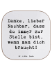 Mr. & Mrs. Panda Glasuntersetzer Spruch Danke Nachbar mit Spruch in Weiß