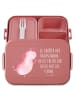 Mr. & Mrs. Panda Bento Box Axolotl Tanzen Motiv mit Spruch in Rot Pastell