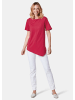 GOLDNER Kurzgröße:  Zipfelshirt mit asymmetrischem Saum in rot