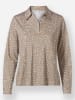 WITT WEIDEN Poloshirt in camel-steingrau-bedruckt