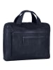Leonhard Heyden Den Haag Aktentasche Leder 38 cm Laptopfach blau