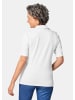 GOLDNER Kurzgröße:  Poloshirt Stretchbequemes Poloshirt in weiß