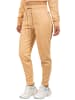 Reichstadt Damen Slim Fit Sporthose Marken-Stick in Beige