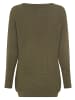 Laura Scott Fledermauspullover in khaki mélange