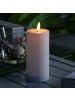 MARELIDA LED Solar Kerze für Außen Balkon Outdoorkerze 7x15cm Dämmerungssensor