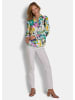 GOLDNER Kurzgröße:  Blusenshirt Viskosebluse mit Blumenprint in bunt / gemustert