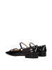 Jimmy Choo Schwarz Leder Ballerina Flache Schuhe