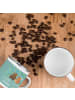 Mr. & Mrs. Panda Camping Emaille Tasse Henna-Abend Magie mit Spruch in Meeresbrise