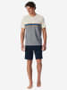 UNCOVER BY SCHIESSER Schlafanzug Nightwear - kurz in Blau