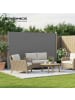 SONGMICS Seitenmarkise Sheld in Grau - (B)400 x (H)160 cm