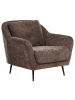 Beliani Sessel EIBY in Braun/Schwarz - (W) 84 x (H) 80 x (L) 90 cm