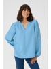 Kaffe Langarm-Bluse KApaulina Regular fit in Forever Blue CC