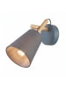 Licht-Erlebnisse Wandlampe (B)14 x (H)28 cm in Helles Holz Grau