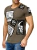 Arizona-Shopping T Shirt Print Motiv Patch Aufnäher H2010 in Olive