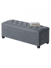 SONGMICS Sitzbank Melisa in Grau - (B)110 x (H)40 x (T)40 cm