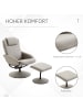 HOMCOM Relaxsessel mit Hocker in Grau 78L x 67B x 98H cm