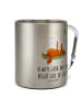 Mr. & Mrs. Panda Tasse Fuchs Sterne mit Spruch in Silber