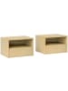 HOMCOM Nachttisch in Naturholz 45L x 35B x 27,5H cm