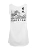 F4NT4STIC Ladies Tanktop Kanagawa Welle in weiß