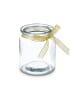 relaxdays 12 x Windlicht in Transparent/ Gold - (H)9,5 x Ø 8 cm