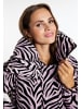 faina Damen Steppjacke Mit Zebra-Print in Mauve Zebra