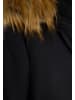 Usha Damen Wattierter Parka in Schwarz