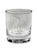 Mr. & Mrs. Panda Wasserglas Stinktier Sitzen ohne Spruch in Transparent