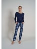 Götzburg Pyjama Josselin in blau-dunkel-Allover