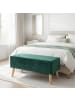 relaxdays Sitzbank im Dunkelgrün - (B)80 x (H)41 x (T)40 cm