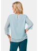 GOLDNER Luftige Chiffonbluse mit Pailletten in blautürkis