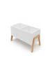 relaxdays Kinderbücherregal in Weiß/ Natur – (B)66,5 x (H)40 x (T)34,5 cm
