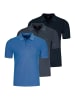 Ragman Poloshirt Basic in Hellblau / blau / dunkelblau