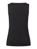 More & More Stretch-Basic-Top, Vorderteil gedoppelt in black