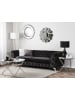 Beliani 3-Sitzer Sofa SOTRA in Schwarz/Silber - (W) 224 x (H) 70 x (L) 85 cm