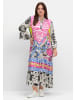 sheego Volantkleid in pink gemustert