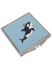 Mr. & Mrs. Panda Kosmetikspiegel Orca Zylinder ohne Spruch in Blau Pastell
