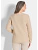 GOLDNER Strickjacke Cardigan aus Baumwolle, Rundhals in beige