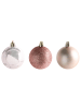 Beliani 1er-Set Weihnachtsbaumkugeln TYIN in Rosa