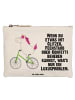 Mr. & Mrs. Panda Stoffbeutel Einhorn Radfahrer mit Spruch in Weiß