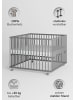 Sämann Sämann Laufgitter mit Matratze SleepPlus & Schlupfsprossen - grau - Premium