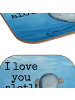 Mr. & Mrs. Panda Untersetzer Glas Axolotl Liebe Design mit Spruch in Weiß