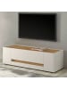Furn.Design TV-Lowboard weiß, Eiche Wotan, TV Unterschrank 140 cm mit Türen und Schublade