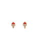NAEMI Women Earrings in Rose Gold Red