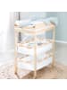 roba Baby Pool' Bade-Wickeltisch, klappbar mit Wanne, Holz natur, Weiß
