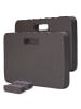 relaxdays 2x Kniekissen in Schwarz - (B)46 x (H)4 x (T)28 cm
