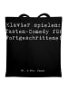 Mr. & Mrs. Panda Tote Bag Spruch Klavier Tasten mit Spruch in Schwarz
