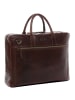 SID & VAIN Leder-Laptoptasche 15" Leder Businesstasche Unisex DIXON in braun