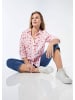 GOLDNER Bluse Bluse mit Hemdkragen in koralle / getupft