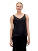 Vera Mont Satin-Bluse mit V-Ausschnitt in Schwarz