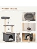 Pawhut Kratzbaum Dunkelgrau 40L x 40B x 104H cm